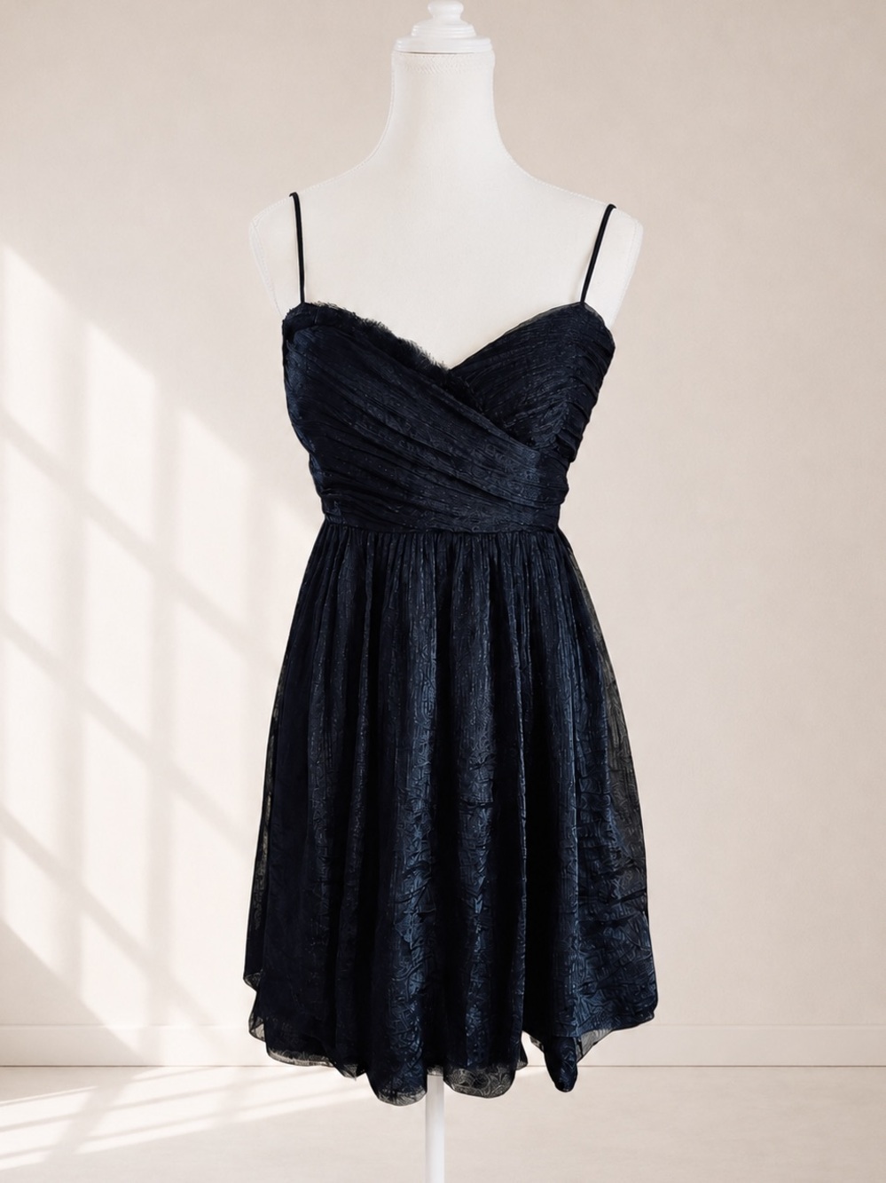 BCBGeneration Black Ruched Cocktail Dress Size 8